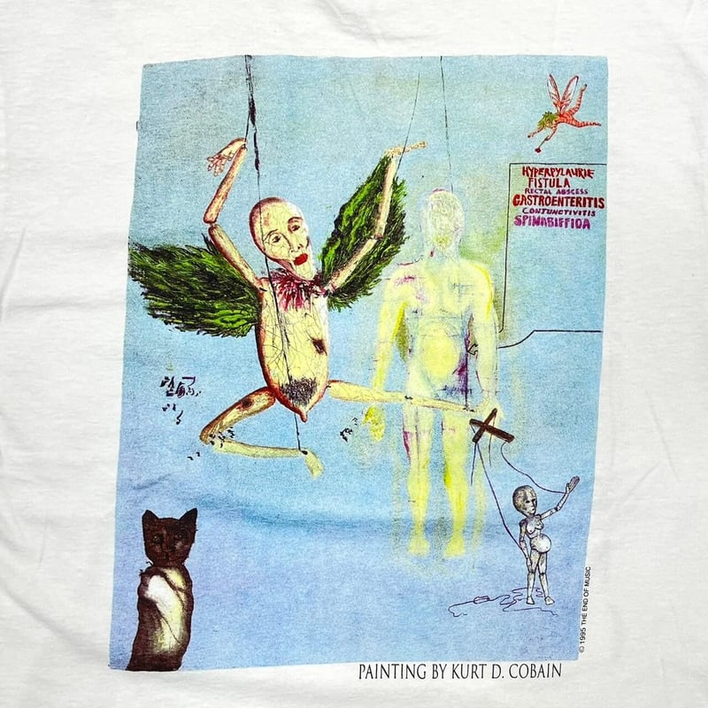 NIRVANA KURT COBAIN MEMORIAL PORTRAIT ADULT WHI