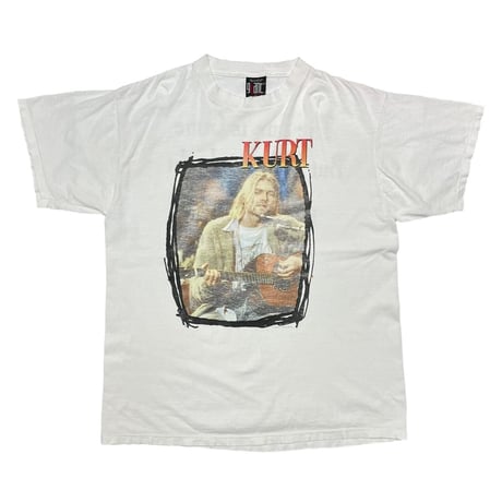 NIRVANA KURT COBAIN MEMORIAL UNPLUGGED WHITE GIANT BY TULTEX XL 8158