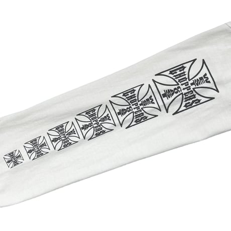 WEST COAST CHOPPERS IRON CROSS LS WHITE LARGE 1283
