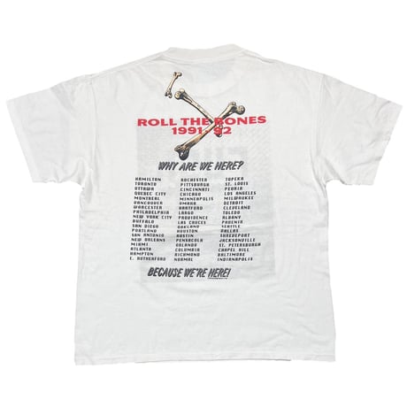 RUSH 1991-92 ROLL THE BONES WHITE XL 9507