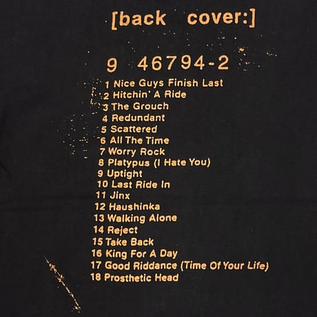 GREEN DAY 1997 NIMROD BACK COVER ACME LARGE 6242