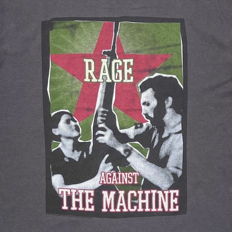 RAGE AGAINST THE MACHINE 2000 GUN & STAR  CHARCOAL ANVIL LARGE 8870