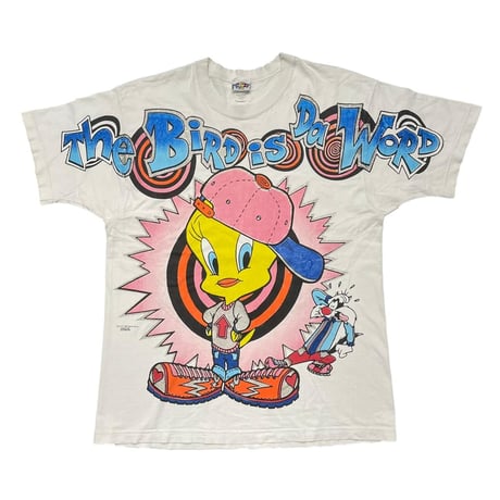 LOONEY TUNES THE BIRD IS DA WORD WHITE LARGE 7517