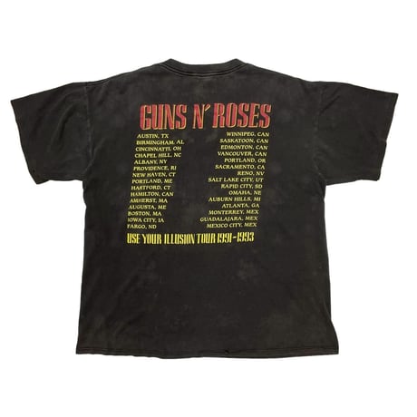 GUNS N' ROSES 1992 USE YOUR ILLUSION TOUR TEE BROCKUM XL 4722