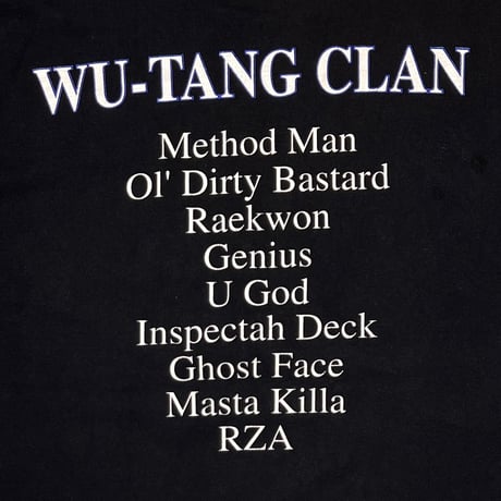 WU-TANG CLAN BLUE GLOBE LOGO BACK MEMBER POLYGRAM XL 2139