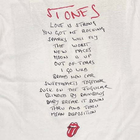 ROLLING STONES VOODOO LOUNGE WHITE FITS XL 3559