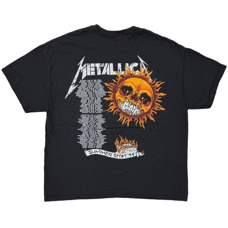 METALLICA Y2K PUSHEAD SIDE FLAMING VAMPIRE SKULL FITS XL 1054