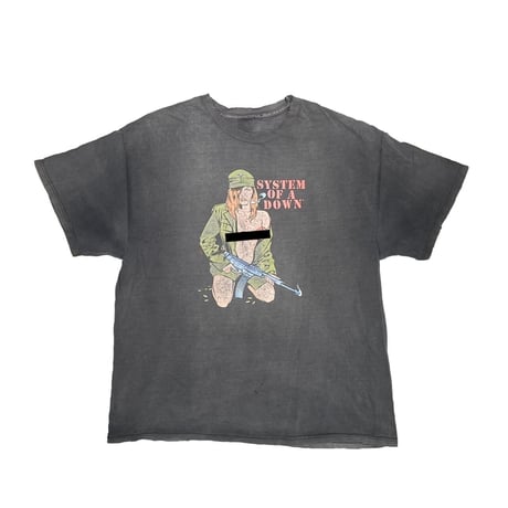 SYSTEM OF A DOWN 	NUDE LADY SOLDIER TEE FITS XL 0696
