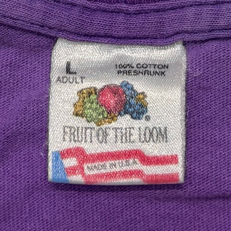 DINOSAUR Jr COW AND GORILLA PURPLE FRUIT OF THE LOOM LARGE 4917