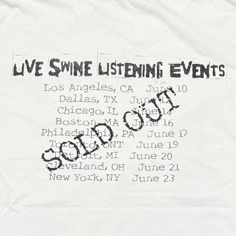 MOTLEY CRUE GENERATION SWINE LIVE TOUR WHITE MURINA XL 8880