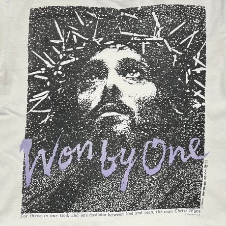 OLD & VINTAGE JESUS WON BY ONE WHITE FITS LARGE 4039