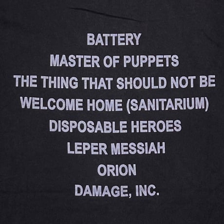 METALLICA MASTER OF PUPPETS 2007 HANES XXL 8578