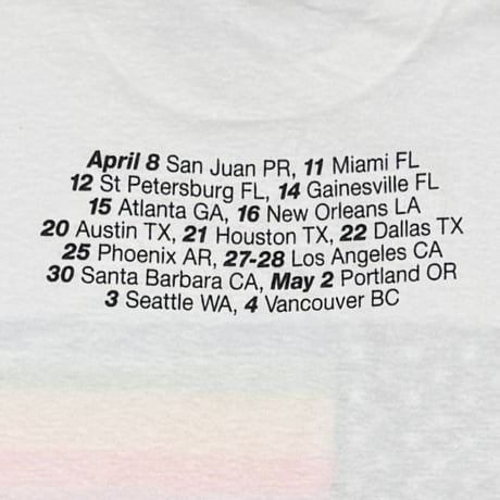 New Order USA TOUR 1989 WHITE SCREEN STARS FITS XL 9153