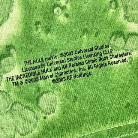 MARVEL TIE DYE HULK KRAFT COMMERCIAL TEE GREEN GILDAN XL 8754