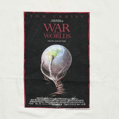 WAR OF THE WORLD TOM CRUISE MOVIE PROMO RINGER ALSTYLE MEDIUM 8112