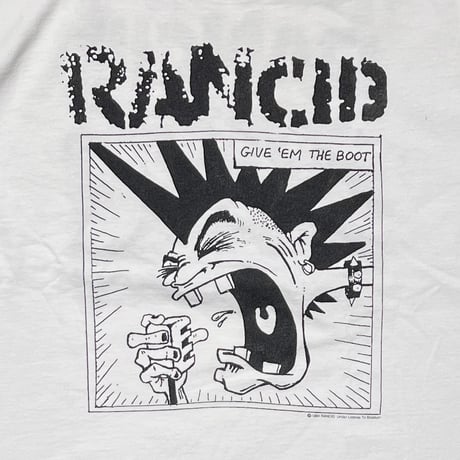RANCID CAUTION GIVE 'EM THE BOOT WHITE BROCKUM XL 0567