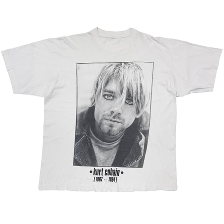 NIRVANA KURT COBAIN MEMORIAL PORTRAIT WHITE FITS XL 1196