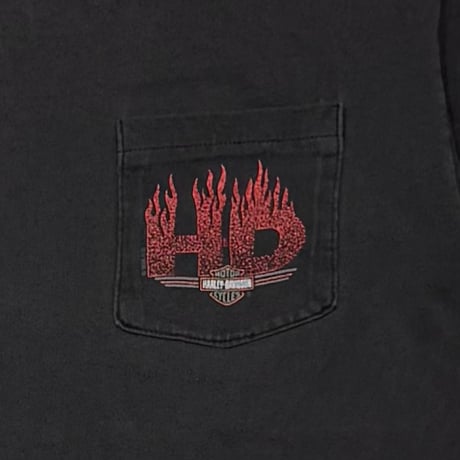 HARLEY DAVIDSON POCKET FLAME ZYTLSTRA IOWA BLACK LARGE 5454