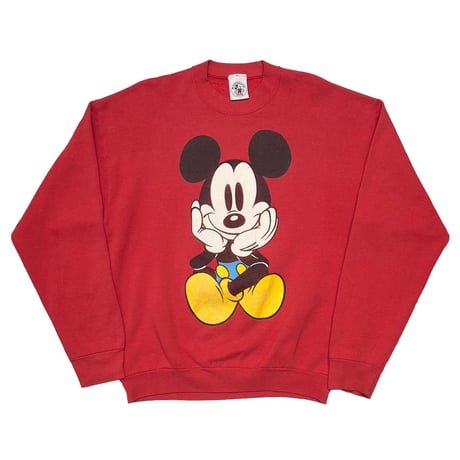 DISNEY VINTAGE MICKEY BLUE PANT DOUBLESIDE SWEAT RED FITS XL 4219