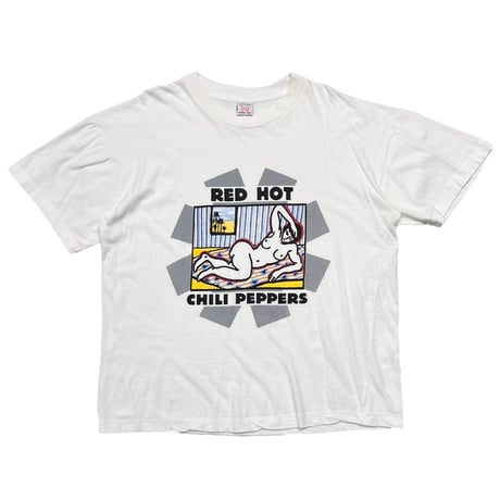 RED HOT CHILI PEPPERS NAKED NUDE PRINT WHITE XL 6080