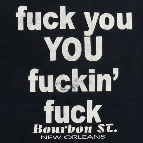OLD & VINTAGE fuck you YOU fuckin' fuck FRUIT OF THE LOOM XL 6716