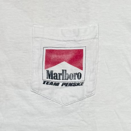 Marlboro TEAM PENSKE ELKHART LAKE '95 POCKET TEE WHITE XL 1857