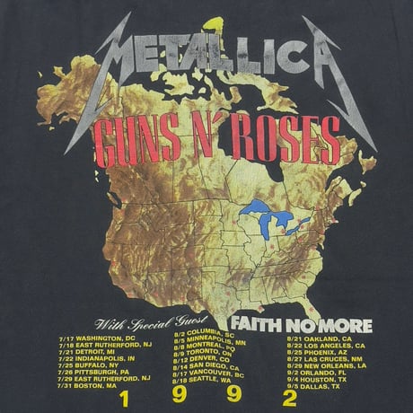 GUNS N' ROSES x METALLICA 1992 TOUR BROCKUM XL 5383