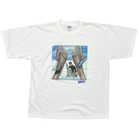 OLD&VINTAGE SKYY LOOK UP SEE BLUE PROMO WHITE GILDAN XXL 9844