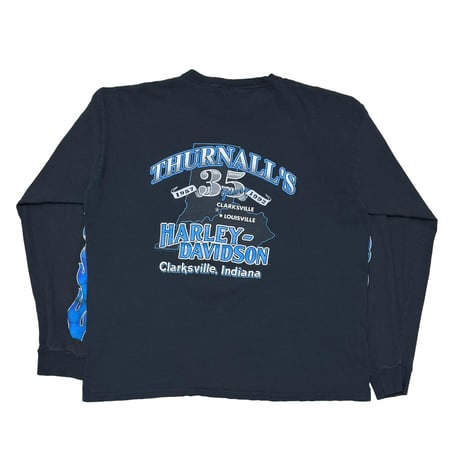 HARLEY DAVIDSON BLUE EMBLEM FLAME LS THURNALL'S XXL 5107