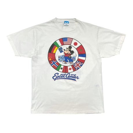 DISNEY VINTAGE 90's EPCOT CENTER MICKEY MOUSE TEE WHITE XL 97514