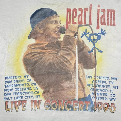 PEARL JAM WORLD TOUR LIVE IN CONCERT 1995 WHITE XL 1790