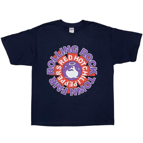 RED HOT CHILI PEPPERS ROLLING ROCK TOWN FAIR NAVY GILDAN XL 4455