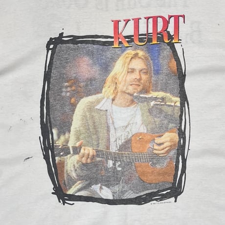 NIRVANA KURT COBAIN MEORIAL MTV UNPLUGGED WHITE FITS XL 8505