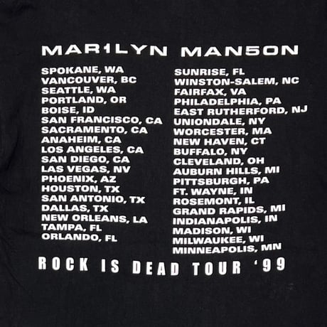 MARILYN MANSON ROCK IS DEAD WINTERLAND XL 8589