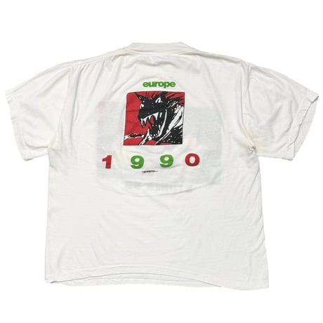 THE ROLLING STONES 1990 EUROPE TOUR WHITE EURO LARGE 8402