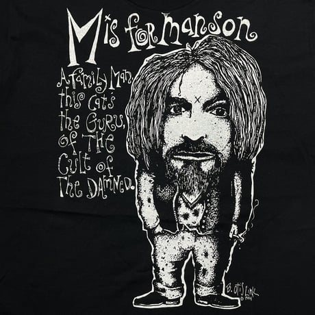 CHARLES MANSON M is for manson 1994 FRUIT OF THE LOOM LARGE 4279