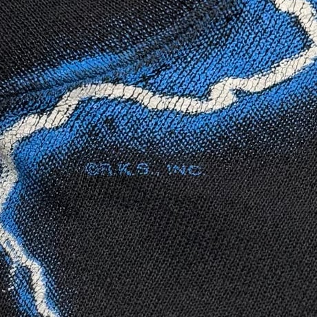 HARLEY DAVIDSON 	SHOULDER BLUE THUNDER LIGHTNING OVP CREWNECK SWEAT JOE CARSON HANES LARGE 8335