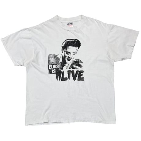ELVIS PRESLEY IS ALIVE DOUBLE SIDE  WHITE ONEITA XL 0533