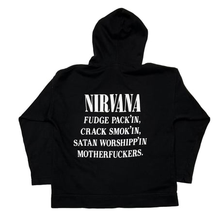 NIRVANA BLEACH MADE IN BRITAIN BOOTLEG HOODIE BLACK FITS XL 8035