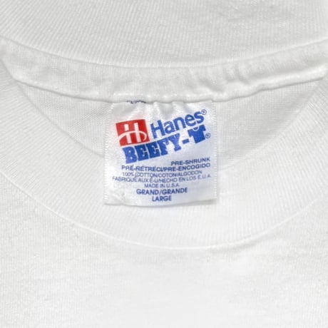 Hanes BEEFY-T the ultimate! WHITE Hanes LARGE 5079