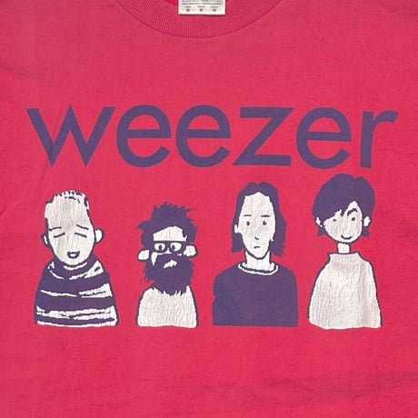 WEEZER MEMBER CARTOON ILLUST RED ALSTYLE MEDIUM 2757