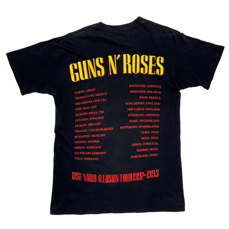 GUNS N' ROSES USE YOUR ILLUSION TOUR TEE BROCKUM LARGE 0628