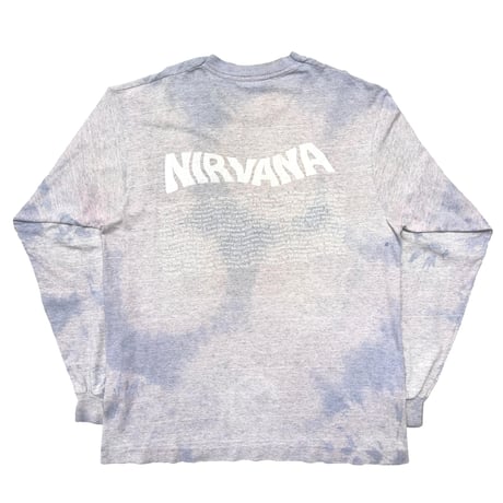 NIRVANA NEVERMIND TIEDYE LIGHT PINK x LIGHT GREY LS FITS XL 8679