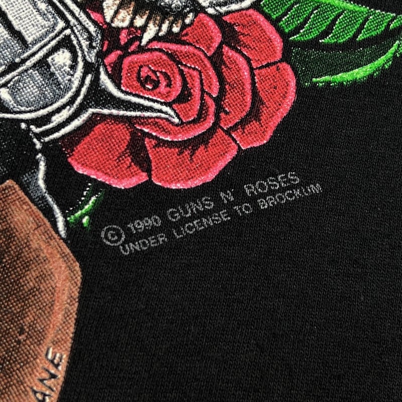 GUNS N' ROSES 1990 SKULL HEART GUN G N'R BROCKU