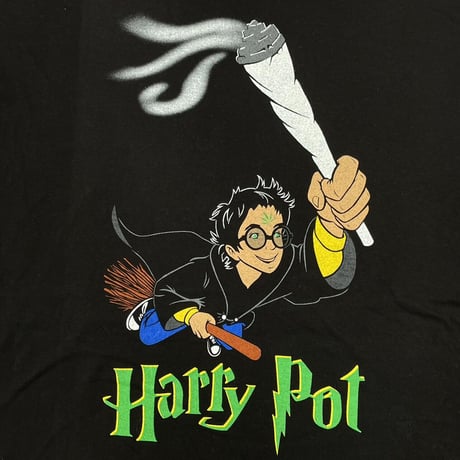 GANJA WEAR HARRY POT ANIMATION TEE BLACK XL 3434