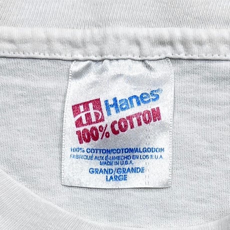 THE BEATLES MONOCHROME MEMBER BACK SIGN WHITE HANES LARGE 6393