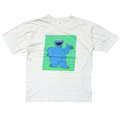 SESAME STREET COOKIE MONSTER C IS FOR COOKIE WHITE FITS LARGE 1029