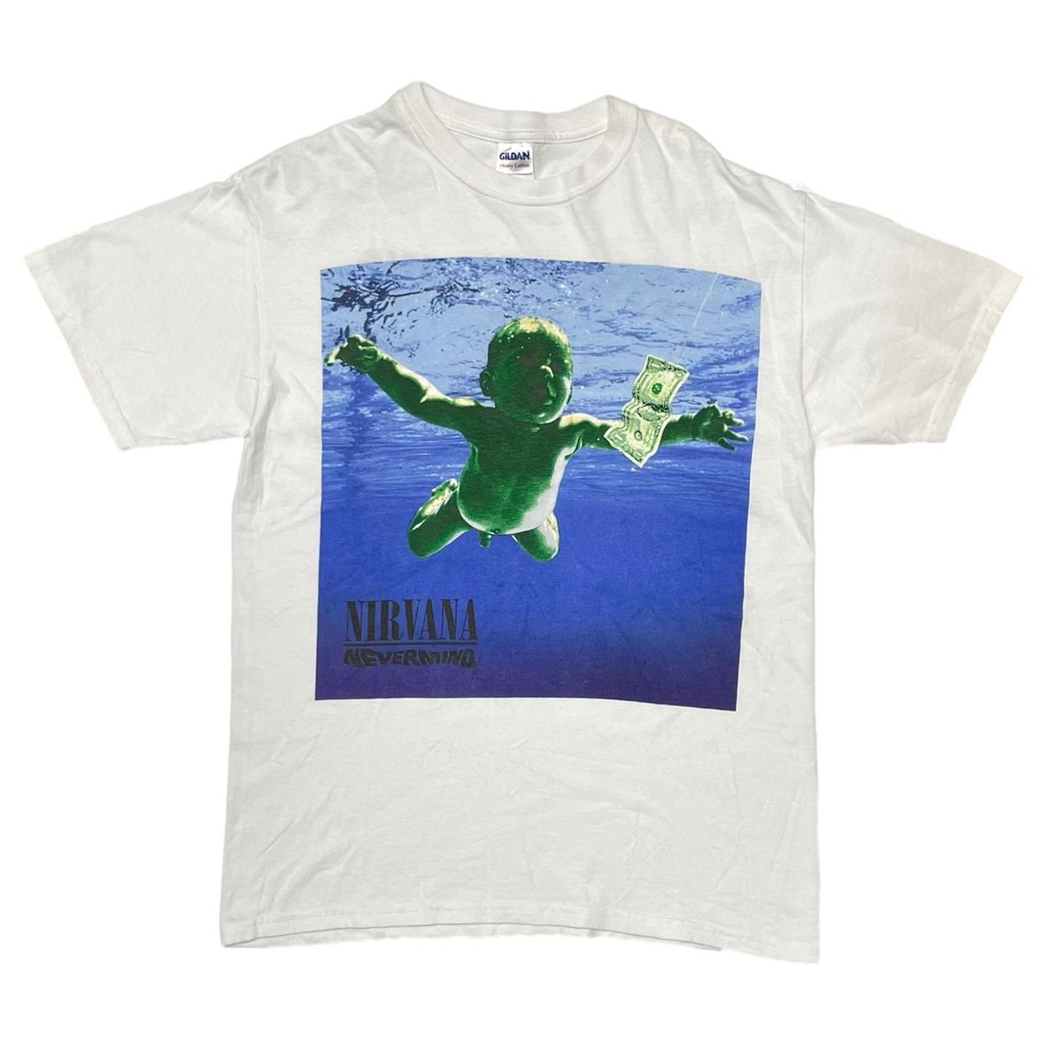 NIRVANA NEVERMIND 2002 WHITE GILDAN MEDIUM 0762