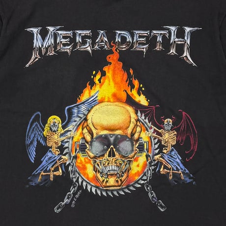 MEGADETH 1994 FLAMING SKULL BROCKUM LARGE 8916