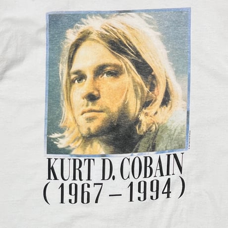 NIRVANA KURT COBAIN MEMORIAL ADULT WHITE GIANT by TULTEX XL 8160